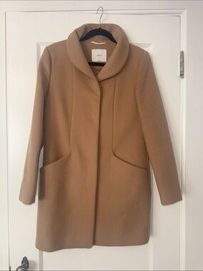 Aritzia Wilfred Cocoon Camel Wool-Blend Coat